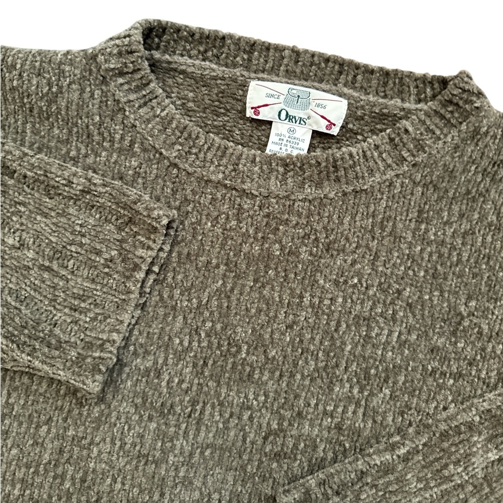 Vintage Orvis Size‎ Medium Cropped Chunky Sweater Women’s Light Brown Retro